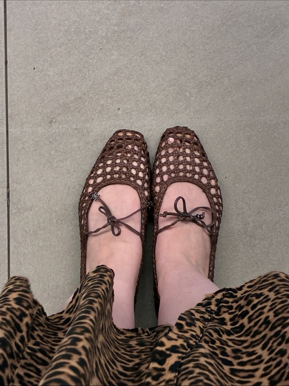 Sam Edelman Marcie Woven Ballet Flats with Bow - Terazzo Brown Weave - Picture 5 of 5